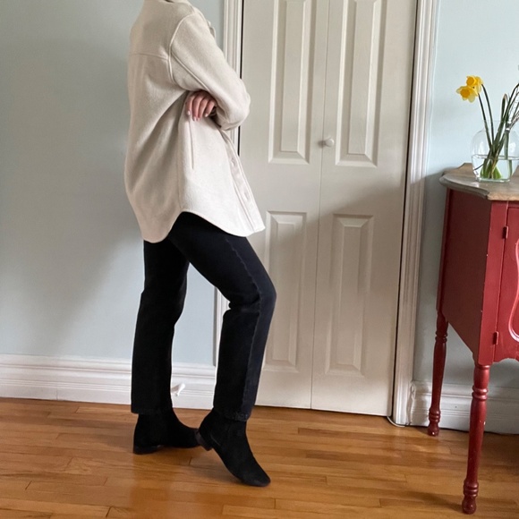 Ankle Boots: Zara Black Tapered Chelsea Shoes (Women's Size 9) - Picture 7 of 9